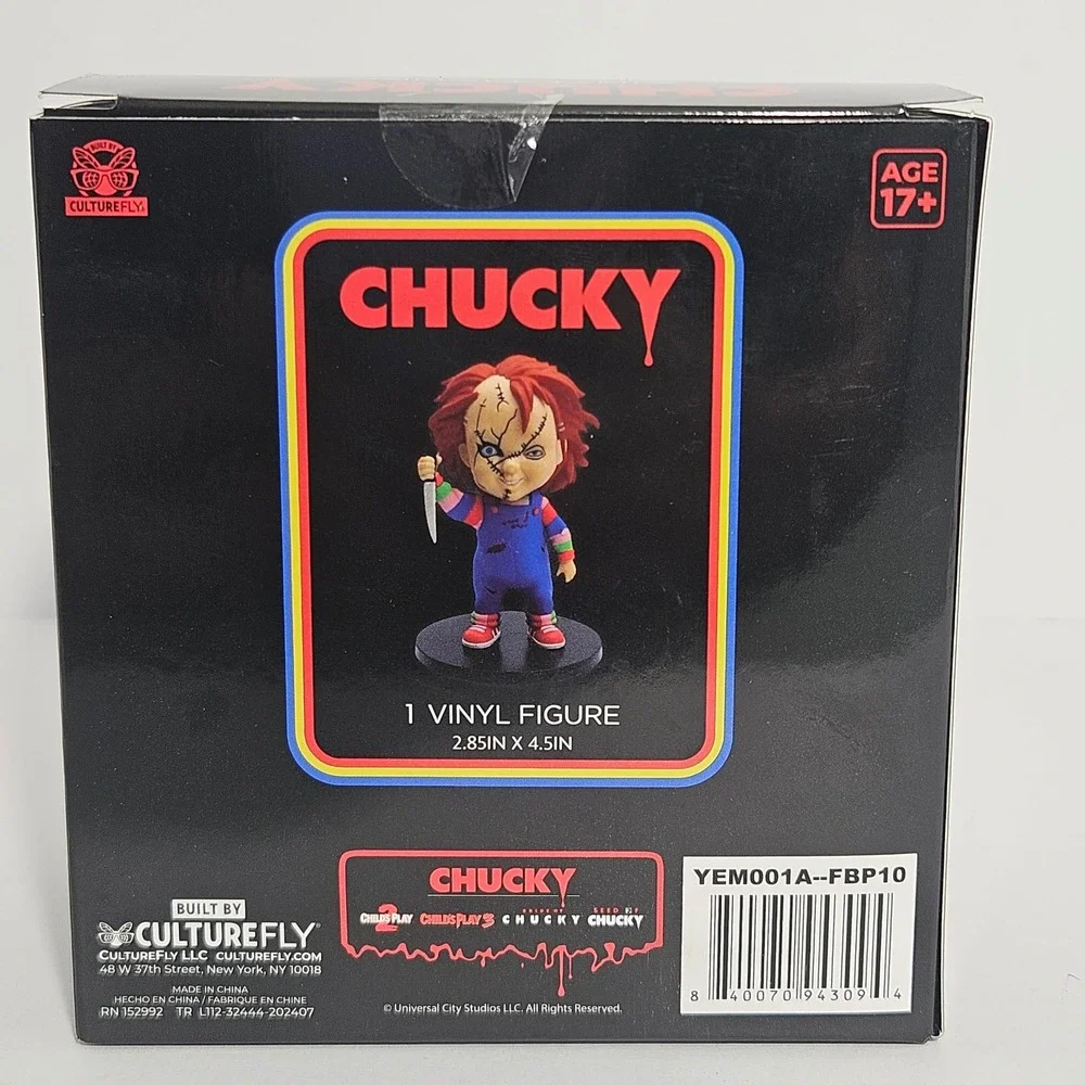 CultureFly Chucky Vinyl Figure Childs Play Horror Collectible YEM001A-FBP10